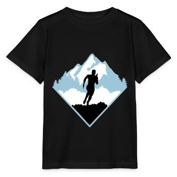 Course de trail, coureurs, course - T-shirt bio MINI CREATOR Stanley/Stella Enfant - noir - Devant - Mikhail (115cm)