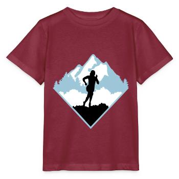 Course de trail, coureur, course - T-shirt bio MINI CREATOR Stanley/Stella Enfant - bordeaux - Devant - Kain (125cm)