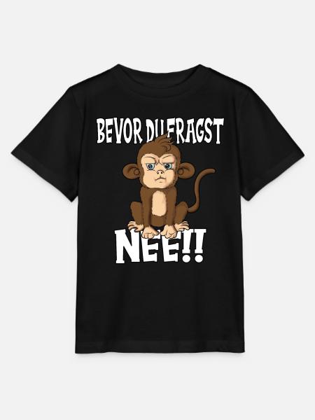 Sag bevor du fragst nee Affenoutfit Affenliebhaber - Stanley/Stella Kinder T-Shirt MINI CREATOR  - Schwarz