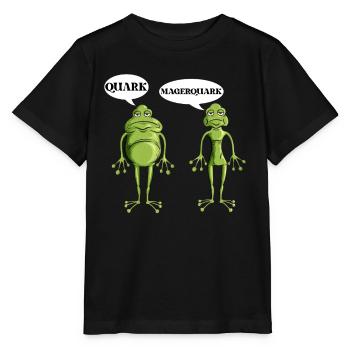 Lustiges Forsch Frösche Quark Magerquark Wortwitz - Stanley/Stella Kinder T-Shirt MINI CREATOR  - Schwarz - Vorne - Mikhail (115cm)