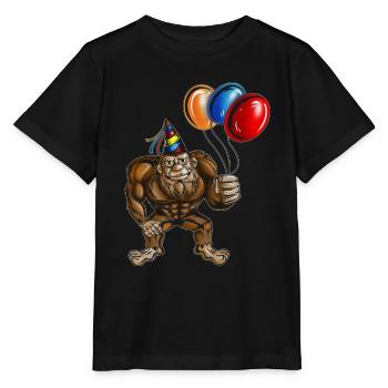 Bigfoot Birthday Party Mythical Creature Mystery - T-shirt bio MINI CREATOR Stanley/Stella Enfant - noir - Devant - Mikhail (115cm)