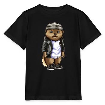 animaux de la forêt amis de la nature promenade en forêt randonnée - T-shirt bio MINI CREATOR Stanley/Stella Enfant - noir - Devant - Mikhail (115cm)
