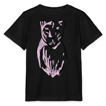 Tiger Wildtier Löwe Safari Afrika Zootiere - Stanley/Stella Kinder T-Shirt MINI CREATOR  - Schwarz - Vorne - Mikhail (115cm)