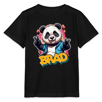 BRAD - Beau prénom de garçon avec un panda cool - T-shirt bio MINI CREATOR Stanley/Stella Enfant - noir - Devant - Mikhail (115cm)