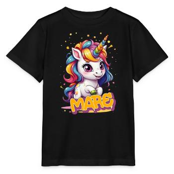 MARE - Schöner Mädchen Name mit süßem Einhorn - Stanley/Stella Kinder T-Shirt MINI CREATOR  - Schwarz - Vorne - Mikhail (115cm)
