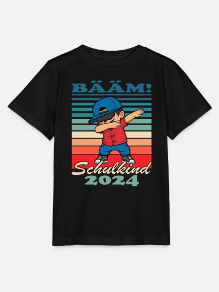 BÄM! Schulkind 2024 Erster Schultag Cool - Stanley/Stella Kinder T-Shirt MINI CREATOR - Schwarz