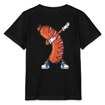 griller au charbon de bois rôtissoire à saucisses fait dabbibg - T-shirt bio MINI CREATOR Stanley/Stella Enfant - noir - Devant - Mikhail (115cm)