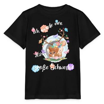 Ich Werde Eine Große Schwester 2024 - Stanley/Stella Kinder T-Shirt MINI CREATOR  - Schwarz - Vorne - Mikhail (115cm)
