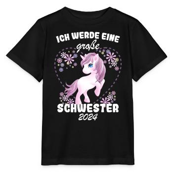 Ich Werde Eine Große Schwester 2024 - Stanley/Stella Kinder T-Shirt MINI CREATOR  - Schwarz - Vorne - Mikhail (115cm)