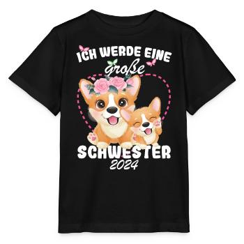 Ich Werde Eine Große Schwester 2024 - Stanley/Stella Kinder T-Shirt MINI CREATOR  - Schwarz - Vorne - Mikhail (115cm)