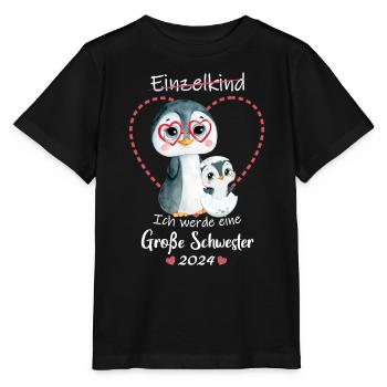 Ich Werde Eine Große Schwester 2024 - Stanley/Stella Kinder T-Shirt MINI CREATOR  - Schwarz - Vorne - Mikhail (115cm)