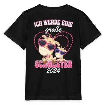 Ich Werde Eine Große Schwester 2024 - Stanley/Stella Kinder T-Shirt MINI CREATOR  - Schwarz - Vorne - Mikhail (115cm)