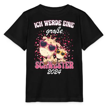 Ich Werde Eine Große Schwester 2024 - Stanley/Stella Kinder T-Shirt MINI CREATOR  - Schwarz - Vorne - Mikhail (115cm)