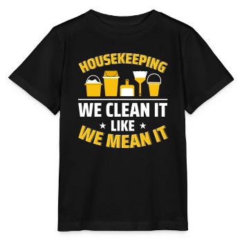 Week of Appreciation for Housekeeping - Stanley/Stella MINI CREATOR Kids’ T-Shirt - black - Front - Mikhail (115cm)