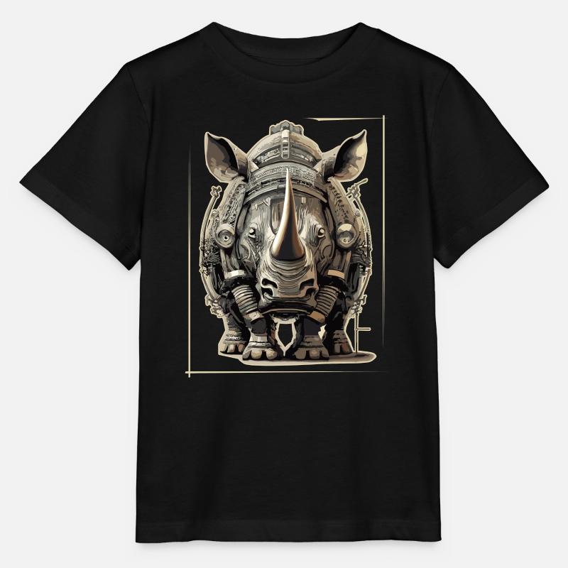 Nashorn Steampunk - Stanley/Stella Kinder T-Shirt MINI CREATOR  - Schwarz