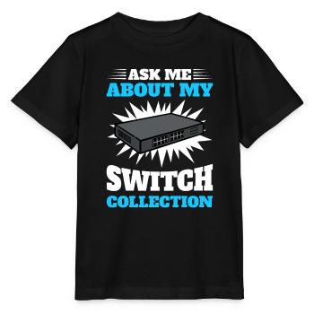Administrateur réseau Administrateur système Réseau - T-shirt bio MINI CREATOR Stanley/Stella Enfant - noir - Devant - Mikhail (115cm)