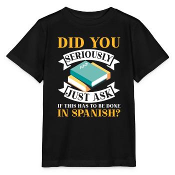 Spanischlehrerin Maestra Bilinguale Lehrerin - Stanley/Stella Kinder T-Shirt MINI CREATOR  - Schwarz - Vorne - Mikhail (115cm)