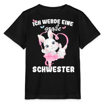 Je vais être une grande sœur en 2025 - T-shirt bio MINI CREATOR Stanley/Stella Enfant - noir - Devant - Mikhail (115cm)
