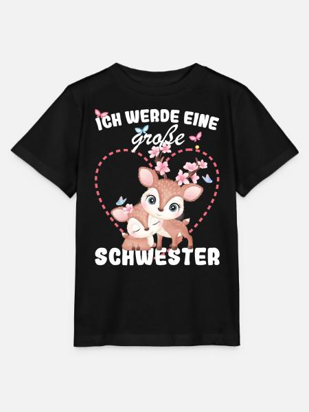 Nachwuchs Verkünden Ich Werde Große Schwester 2025 - Stanley/Stella Kinder T-Shirt MINI CREATOR - Schwarz