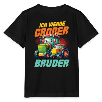 Announcing offspring | I'm going to be a big brother in 2025 - Stanley/Stella MINI CREATOR Kids’ T-Shirt - black - Front - Mikhail (115cm)