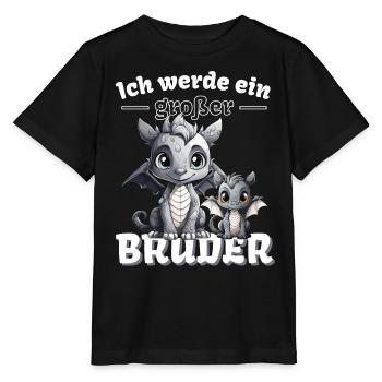 Announcing offspring | I'm going to be a big brother in 2025 - Stanley/Stella MINI CREATOR Kids’ T-Shirt - black - Front - Mikhail (115cm)