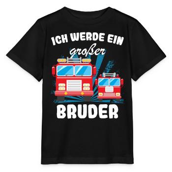 Annonce de la prochaine génération | Je vais être un grand frère en 2025 - T-shirt bio MINI CREATOR Stanley/Stella Enfant - noir - Devant - Mikhail (115cm)