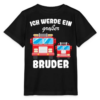 Annonce de la prochaine génération | Je vais être un grand frère en 2025 - T-shirt bio MINI CREATOR Stanley/Stella Enfant - noir - Devant - Mikhail (115cm)