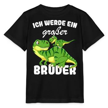 Annonce de la prochaine génération | Je vais être un grand frère en 2025 - T-shirt bio MINI CREATOR Stanley/Stella Enfant - noir - Devant - Mikhail (115cm)