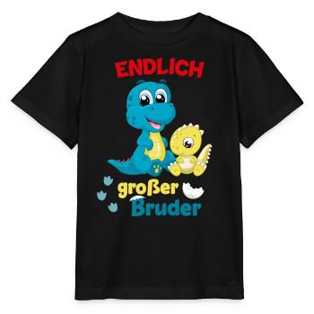 Annonce de la prochaine génération | Je vais être un grand frère en 2025 - T-shirt bio MINI CREATOR Stanley/Stella Enfant - noir - Devant - Mikhail (115cm)