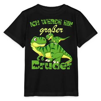 Annonce de la prochaine génération | Je vais être un grand frère en 2025 - T-shirt bio MINI CREATOR Stanley/Stella Enfant - noir - Devant - Mikhail (115cm)
