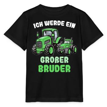 Annoncer la progéniture | Je serai un grand frère en 2025 - T-shirt bio MINI CREATOR Stanley/Stella Enfant - noir - Devant - Mikhail (115cm)
