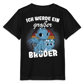 Announcing offspring | I'm going to be a big brother in 2025 - Stanley/Stella MINI CREATOR Kids’ T-Shirt - black - Front - Mikhail (115cm)