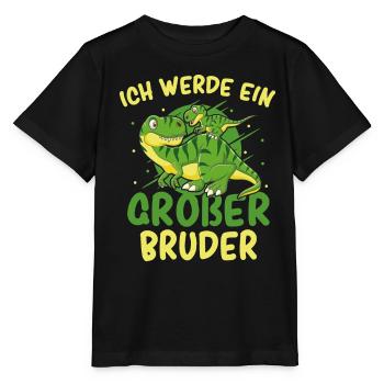 Announcing offspring | I'm going to be a big brother in 2025 - Stanley/Stella MINI CREATOR Kids’ T-Shirt - black - Front - Mikhail (115cm)