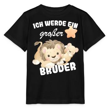 Announcing offspring | I'm going to be a big brother in 2025 - Stanley/Stella MINI CREATOR Kids’ T-Shirt - black - Front - Mikhail (115cm)