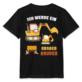 Announcing offspring | I'm going to be a big brother in 2025 - Stanley/Stella MINI CREATOR Kids’ T-Shirt - black - Front - Mikhail (115cm)