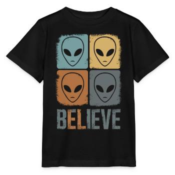 Belief in the Unknown Space Mystery - Stanley/Stella MINI CREATOR Kids’ T-Shirt - black - Front - Mikhail (115cm)