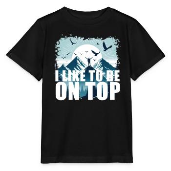 ICH MAG ES, OBEN ZU SEIN - Stanley/Stella Kinder T-Shirt MINI CREATOR  - Schwarz - Vorne - Mikhail (115cm)