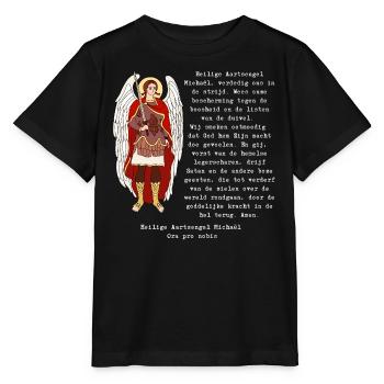 St. Michael's Prayer. - Stanley/Stella MINI CREATOR Kids’ T-Shirt - black - Front - Mikhail (115cm)