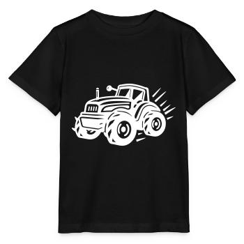 Tracteur Farmer Silhouette Trekker - T-shirt bio MINI CREATOR Stanley/Stella Enfant - noir - Devant - Mikhail (115cm)