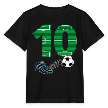 10e anniversaire de football - T-shirt bio MINI CREATOR Stanley/Stella Enfant - noir - Devant - Mikhail (115cm)
