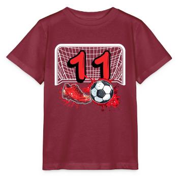 11e anniversaire de football - T-shirt bio MINI CREATOR Stanley/Stella Enfant - bordeaux - Devant - Kain (125cm)