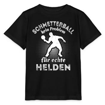 Tischtennis Spieler - Schmetterball - echte Helden - Stanley/Stella Kinder T-Shirt MINI CREATOR  - Schwarz - Vorne - Mikhail (115cm)