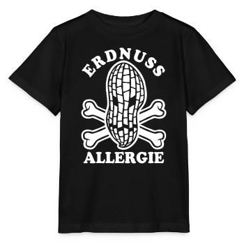 Erdnuss Allergie - Allergisch gegen Erdnüsse - Stanley/Stella Kinder T-Shirt MINI CREATOR  - Schwarz - Vorne - Mikhail (115cm)