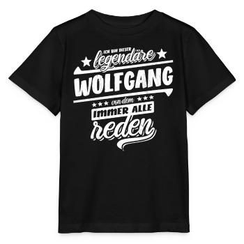 Dieser legendäre Wolfgang von dem alle reden - Stanley/Stella Kinder T-Shirt MINI CREATOR  - Schwarz - Vorne - Mikhail (115cm)