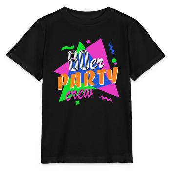80er Party Crew - 80er Jahre - bunt + verrückt - Stanley/Stella Kinder T-Shirt MINI CREATOR  - Schwarz - Vorne - Mikhail (115cm)