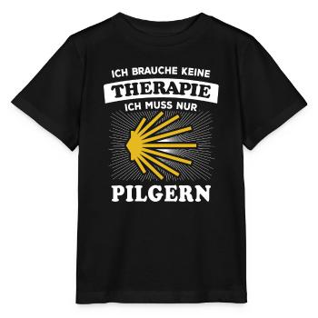Ich brauche keine Therapie ich muss nur Pilgern - Stanley/Stella Kinder T-Shirt MINI CREATOR  - Schwarz - Vorne - Mikhail (115cm)