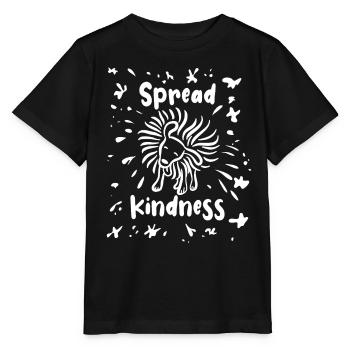 Spread Kindness - Hund schüttelt sich - Stanley/Stella Kinder T-Shirt MINI CREATOR  - Schwarz - Vorne - Mikhail (115cm)