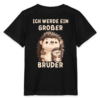 Ich werde ein großer Bruder Igel - Stanley/Stella Kinder T-Shirt MINI CREATOR  - Schwarz - Vorne - Mikhail (115cm)