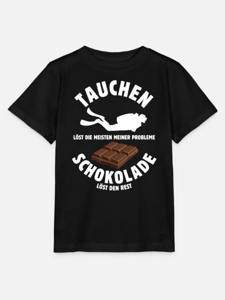 Tauchen löst meine Probleme - Schoko Spruch - Stanley/Stella Kinder T-Shirt MINI CREATOR  - Schwarz