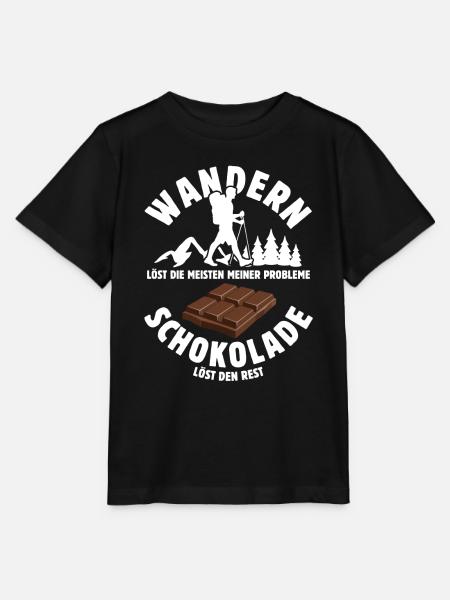 Wandern löst meine Probleme - Schoko Spruch - Stanley/Stella Kinder T-Shirt MINI CREATOR  - Schwarz